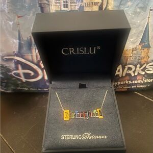 Crislu Disneyland Marquee necklace